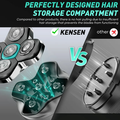 Kensen S31 Head Shaver for Bald Men 5D Magnetic Floating Head Razor