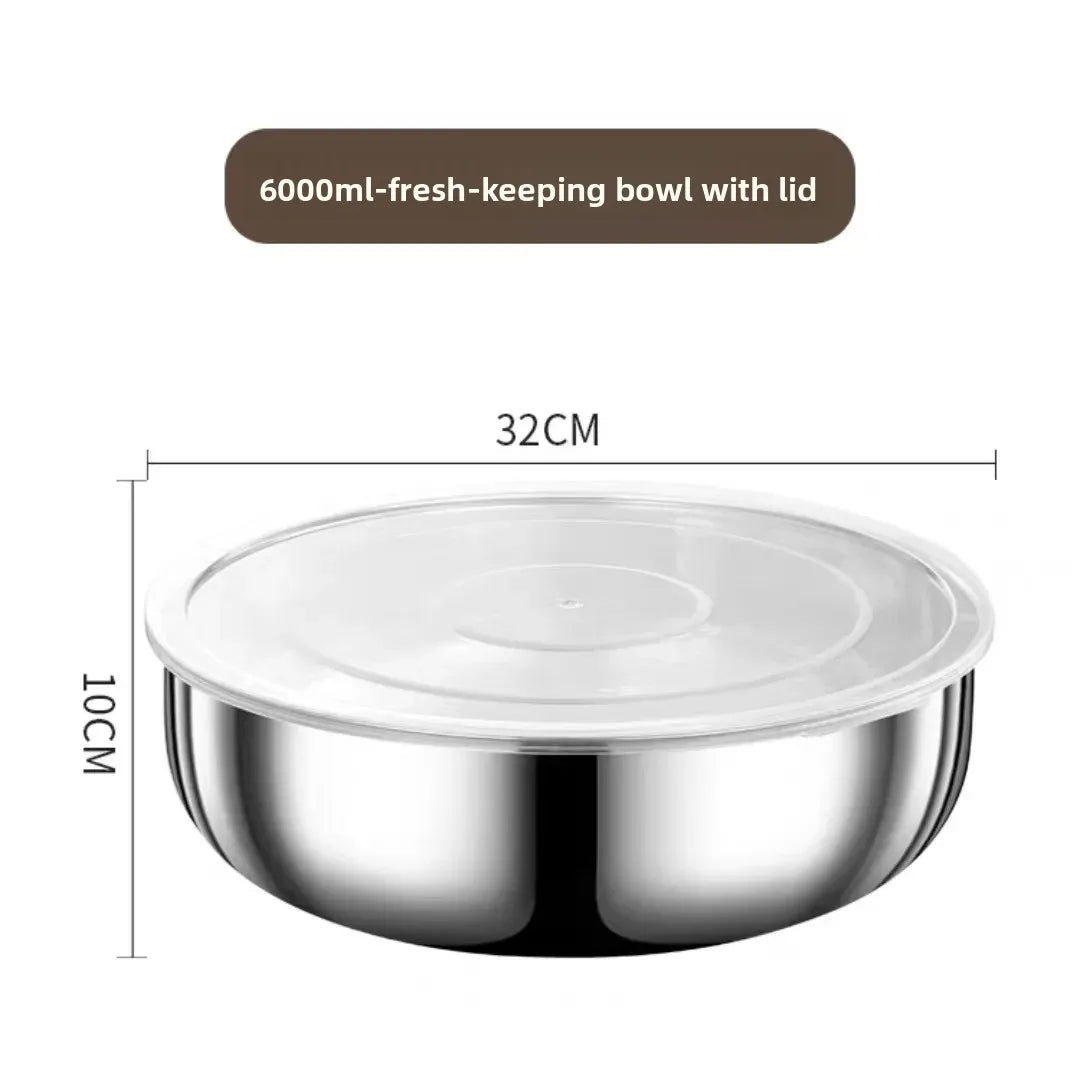 Large Stainless Steel Mixing Bowls - Rust Resistant Kitchen Utensils for Dough, Pasta, Vegetables, and Soups - ShopHub