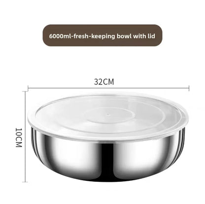 Large Stainless Steel Mixing Bowls - Rust Resistant Kitchen Utensils for Dough, Pasta, Vegetables, and Soups - ShopHub