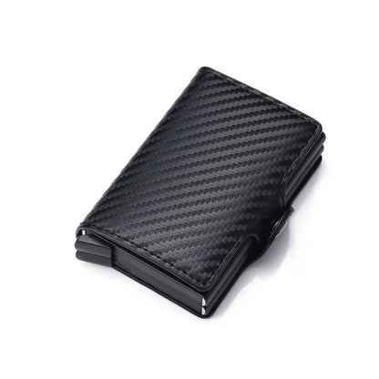 Anti Rfid Carbon Fiber Credit Card Holder Mens 14 Bank Cardholder Case Wallet Metal Minimalist Wallet Money Bag Male Purses