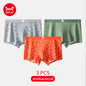 MiiOW Men's Underwear Set 3Pcs Antibacterial Funny Printed Boxers Briefs - ShopHub