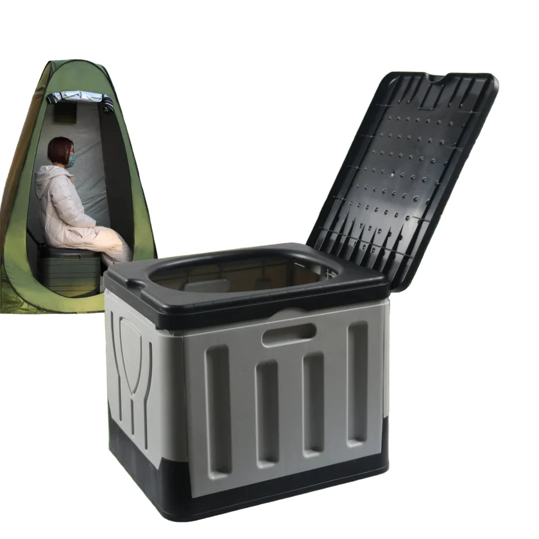 Portable 4-in-1 Outdoor Camping Toilet – Foldable & Odor-Proof Habicare