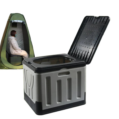 Portable 4-in-1 Outdoor Camping Toilet – Foldable & Odor-Proof Habicare