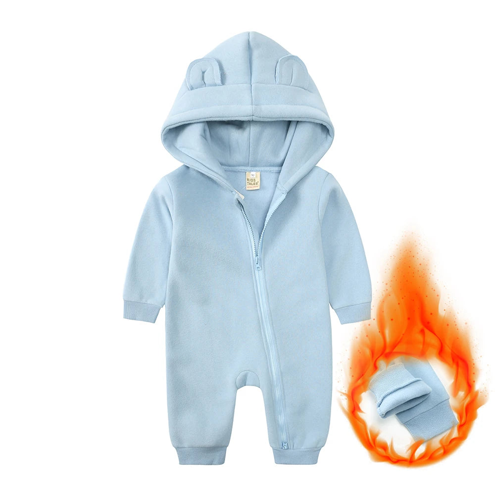 Kids Tales Little Bear Cotton-Blend Zip Baby Romper