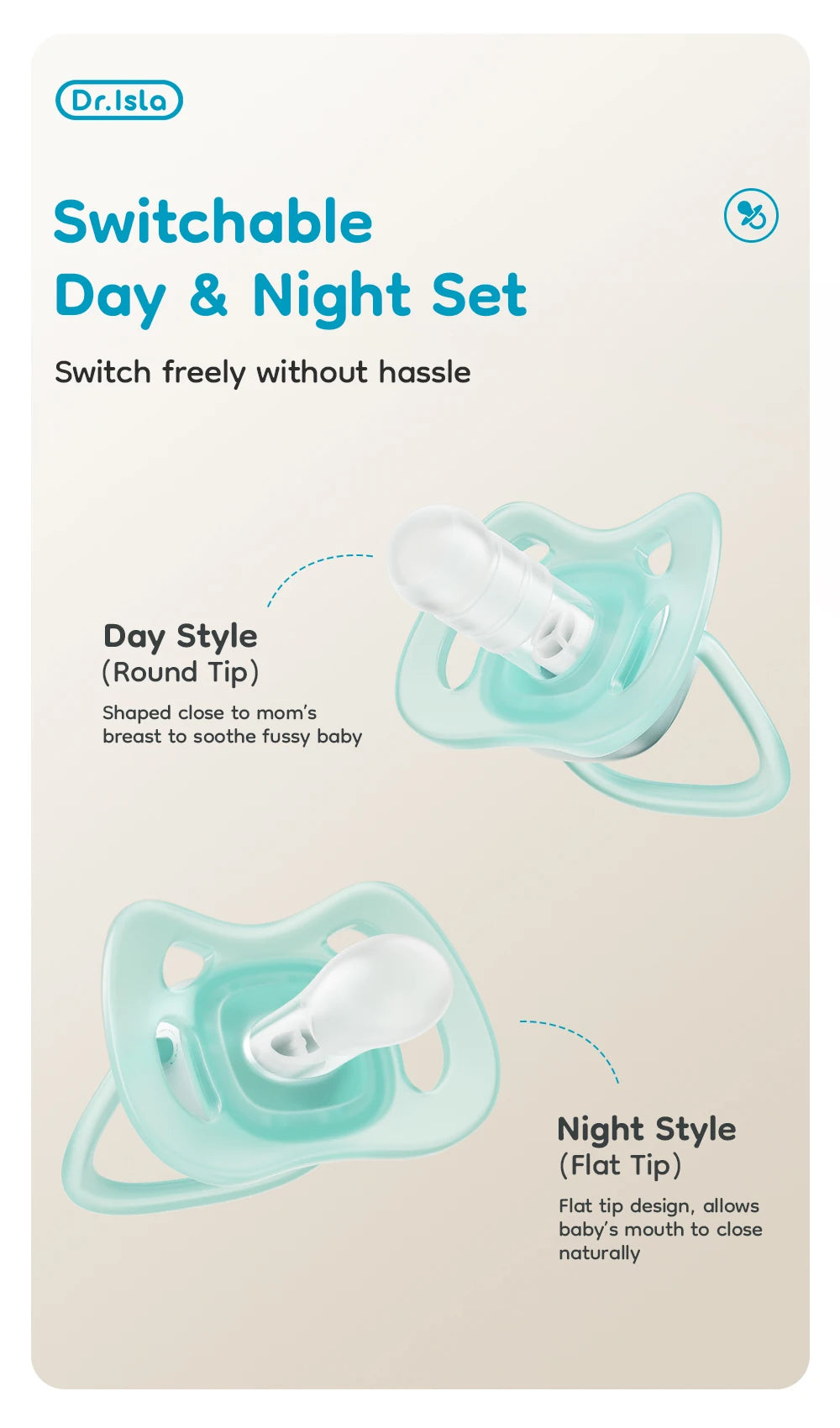 MAMIJOY Day & Night Pacifier Set