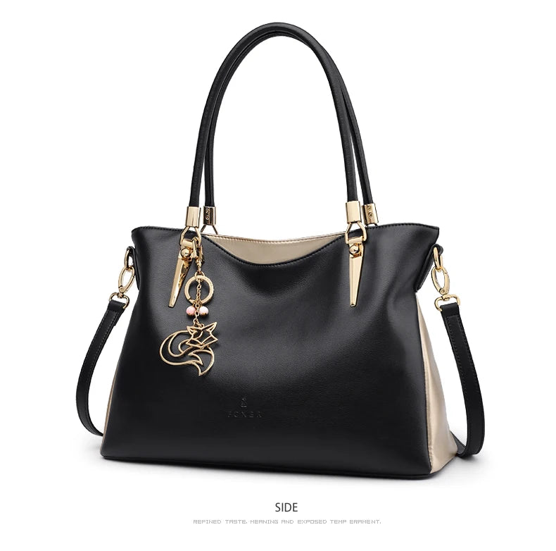 FOXER New Elegant Shoulder Bag for Women Luxury Designer Handbags Cowhide Leather Female Messenger Crossbody Bag Purse