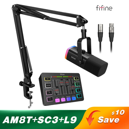 FIFINE Gaming Audio Set - Your Ultimate Companion for Streaming and Podcasting