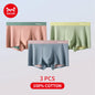MiiOW Silky Soft Men’s Underwear - 3Pcs Cotton Antibacterial Boxer Shorts - ShopHub