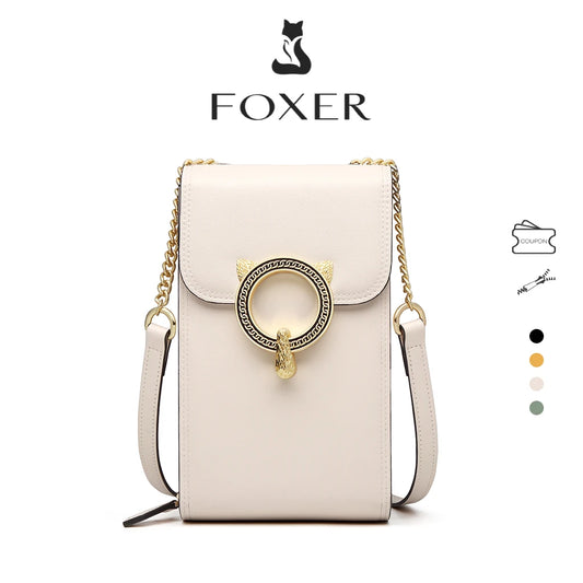 FOXER Split Leather Crossbody Bag