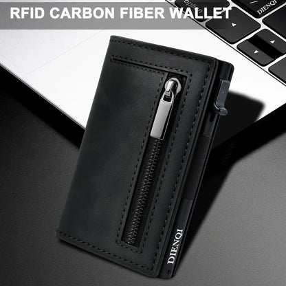 Pop Up Business Card Holder Holder Men's Wallet Magnetic Rfid Slim Thin Wallets Bank Credit Cardholder Case Tarjetero Metalico