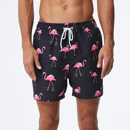 Men's ShopHub NZ summer shorts with polyester, breathable mesh liner, quick-dry fabric, suitable for gym and beach activities.