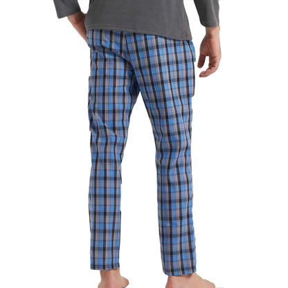 Men's Summer Pajama Pants - Comfortable 2 Pack Plaid Lounge Sleepwear with Pockets
