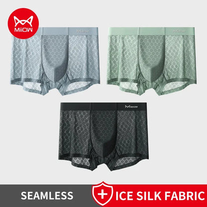 Experience Ultimate Comfort with MiiOW Breathable Men's Boxer Underwear - Set of 3