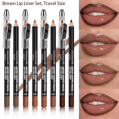 4 Piece Brown Shades Lip Liner Set