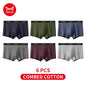 MiiOW 6Pcs Men's Cotton Underwear - Soft Antibacterial Breathable Boxer Briefs with Cotton Crotch - ShopHub