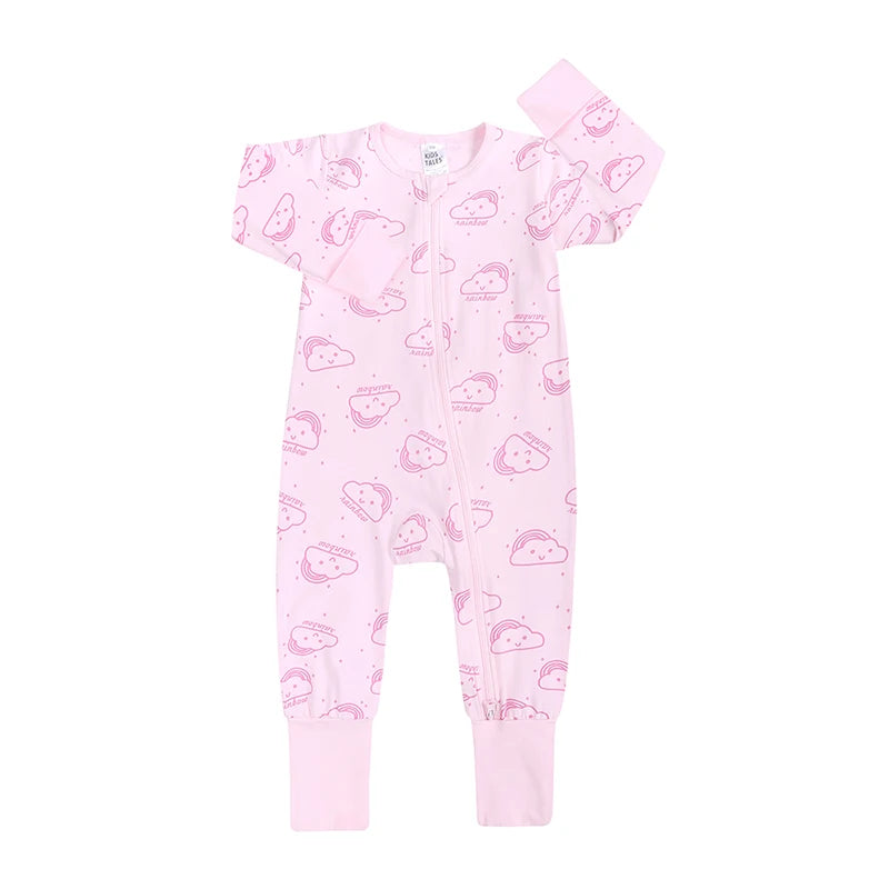 Kids Tales Everyday Wonder Cotton-Stretch Zip Baby Romper