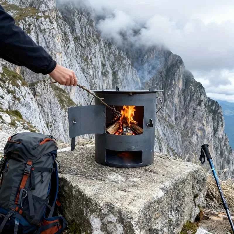 Portable Outdoor Fire Pit Stove, Kitchen Tools, Kitchen Items & Accessories, for Heating, BBQ, Picnic, Camping, Non-food Contact