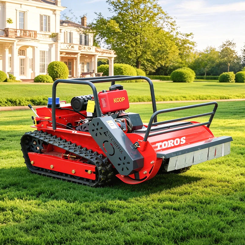 Customized Big Power Diesel Engine Small Robot Grass Cutter Cutting Width 80cm 100cm 120cm Remote Control Crawler Lawn Mower