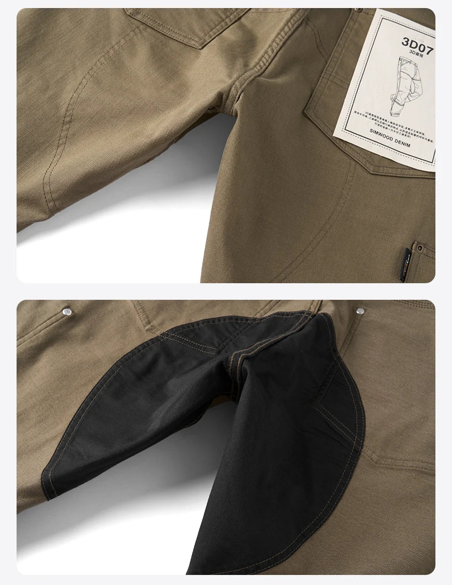 SIMWOOD 10oz Draping Motorcycle Riding Jeans