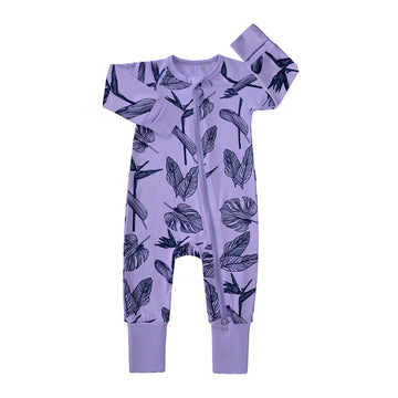 Kids Tales Dreamscape Bamboo-Blend Printed Zip Romper