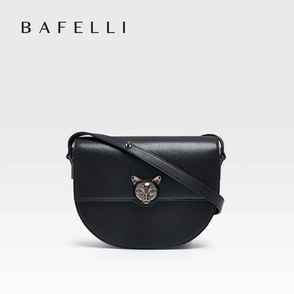 BAFELLI Genuine Leather Saddle Crossbody Bag