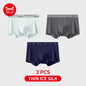 MiiOW Ice Silk Men Underwear - 3Pcs Ultra-thin Breathable Antibacterial Boxer Shorts - ShopHub