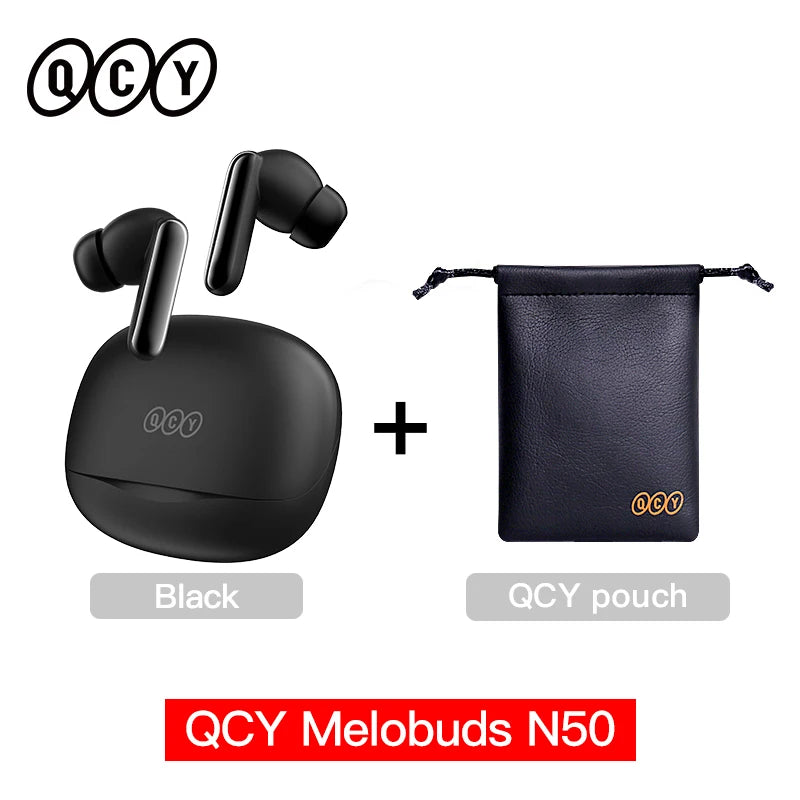 QCY Melobuds N50 ANC Earphones with 6 Mics, AI Call Noise Cancellation, Bluetooth 5.4, and Dual Connection - ShopHub