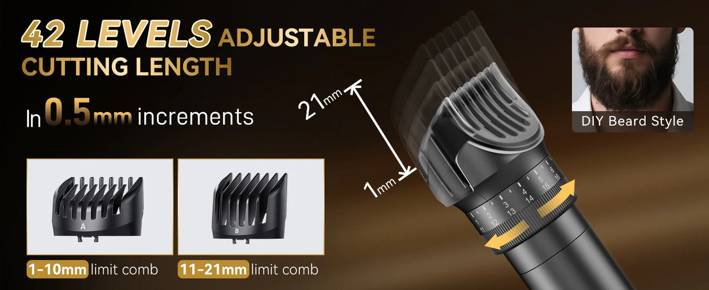 Kensen S29 Hair Trimmer for Men 2 in 1 Adjustable Hair Clipper Kit