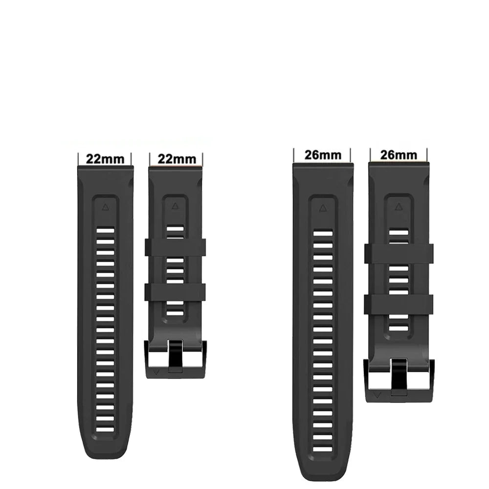 QuickFit Silicone Strap for the Garmin Flagship Models (2 sizes & 46 colours available) Habicare