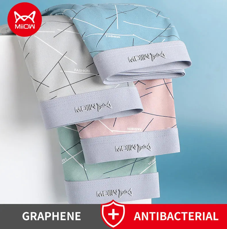 MiiOW 6Pcs Graphene Antibacterial Men's Underwear Boxershorts - ShopHub