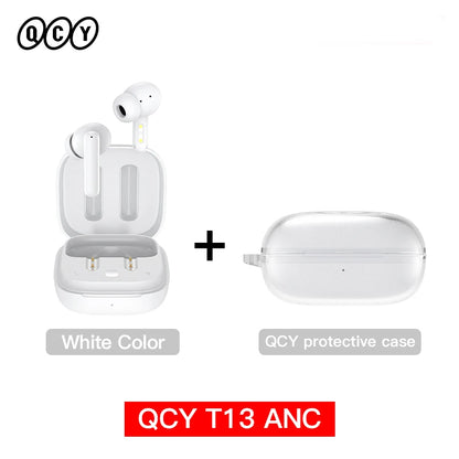 QCY T13 ANC Wireless Earphones Bluetooth 5.3 with 28dB Active Noise Cancellation and 4 Mics ENC for Low Latency TWS Experience - ShopHub