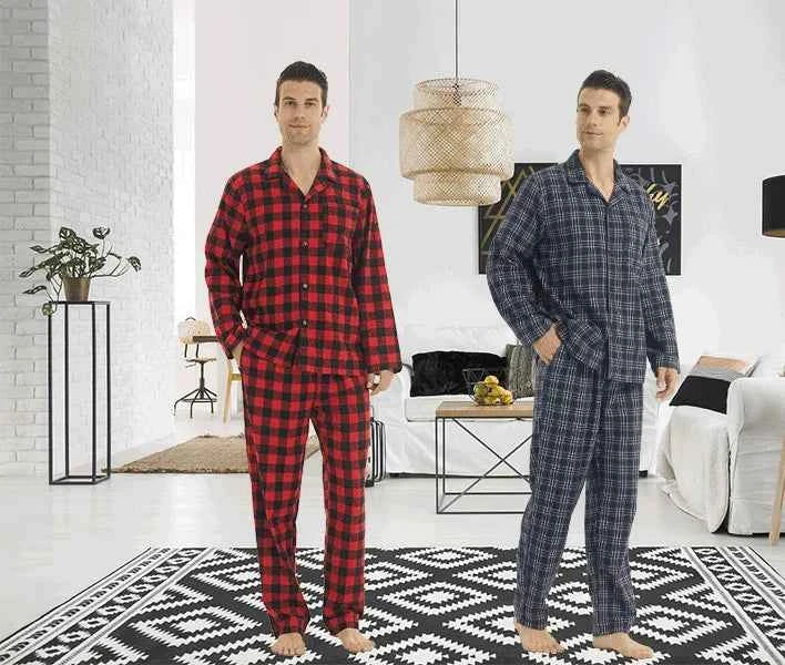 Cozy Mens Flannel Pyjama Sets - Your Ultimate Cotton Plaid Sleepwear