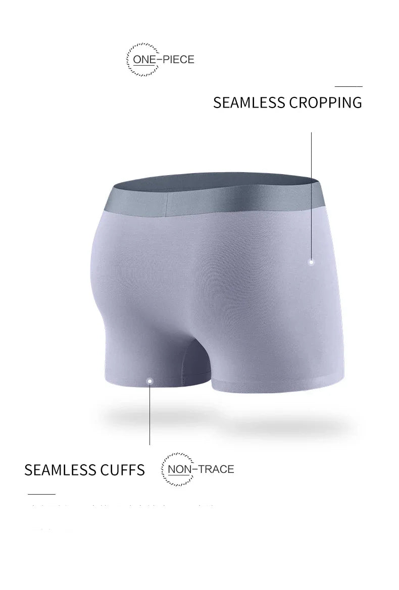 MiiOW Men's Modal Underwear - 3Pcs Graphene Antibacterial Boxer with Seamless Cuffs - ShopHub