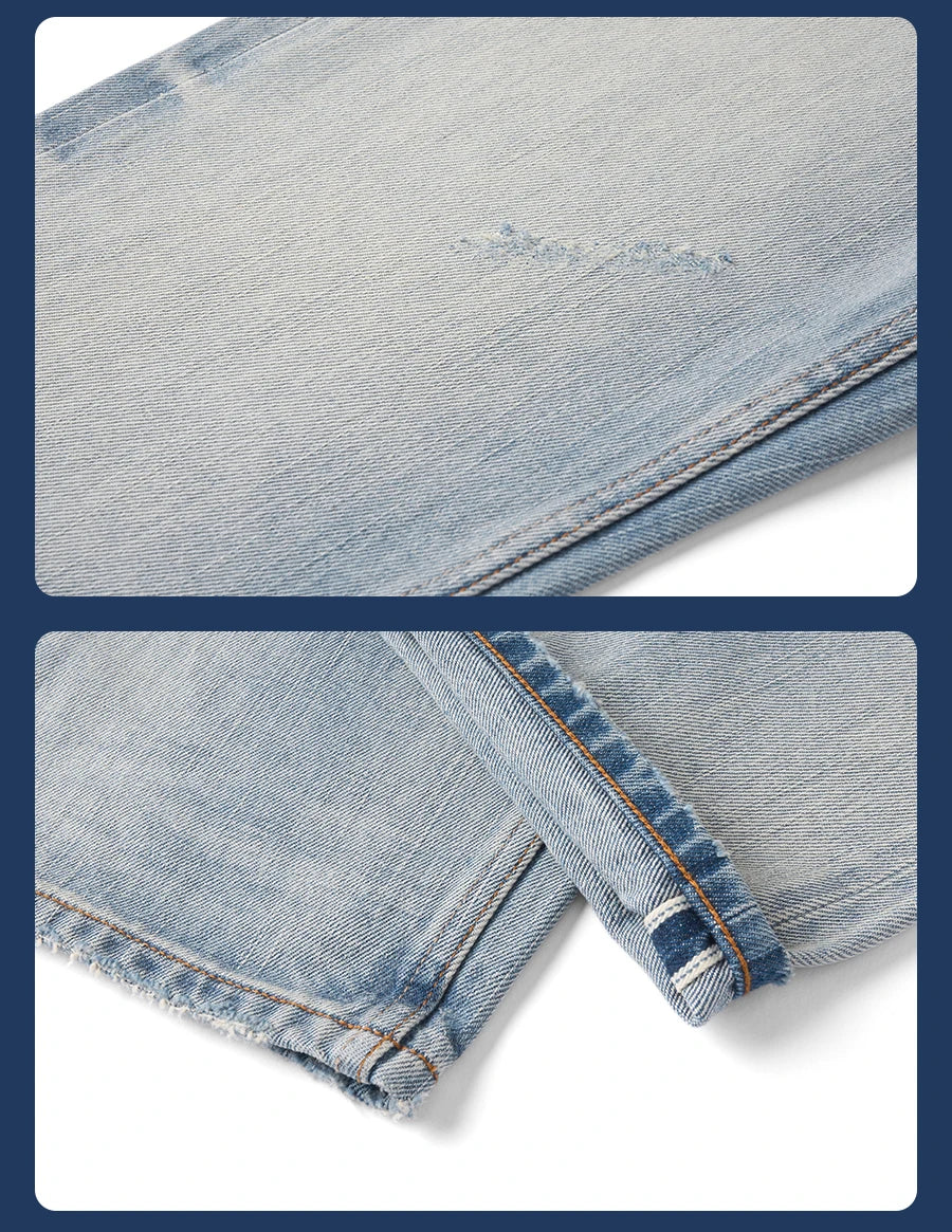 SIMWOOD High Standard Loose Straight 14.3oz Selvedge Denim Jeans