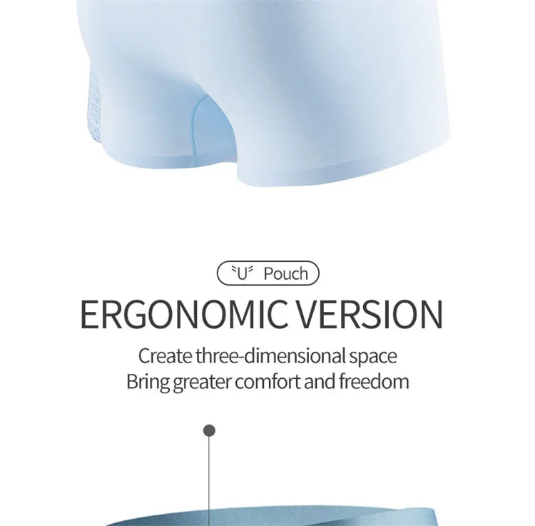 MiiOW Sexy Cotton Men Underpants - 4Pcs Graphene Antibacterial Breathable Boxer Briefs - ShopHub