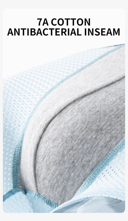 MiiOW Ice Silk Men's Underwear - 3Pcs Breathable Mesh Antibacterial Boxer Briefs - ShopHub