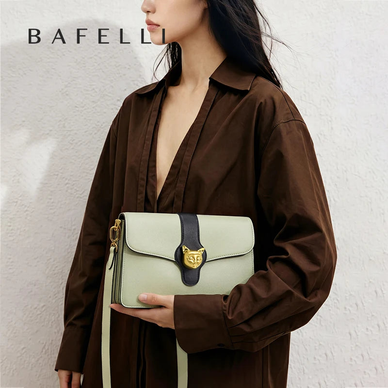 BAFELLI Full-Leather Square Shoulder Bag