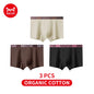 MiiOW Men's Cotton Underwear - 3Pcs Antibacterial Boxers - ShopHub