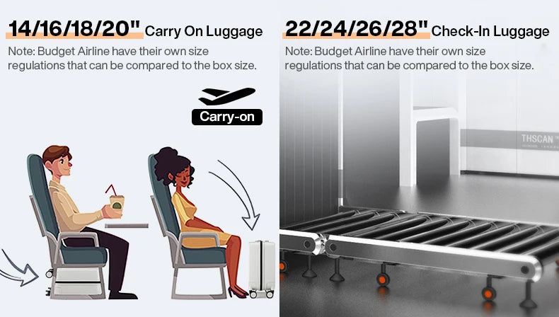 Mixi 18-inch Carry-on Suitcase