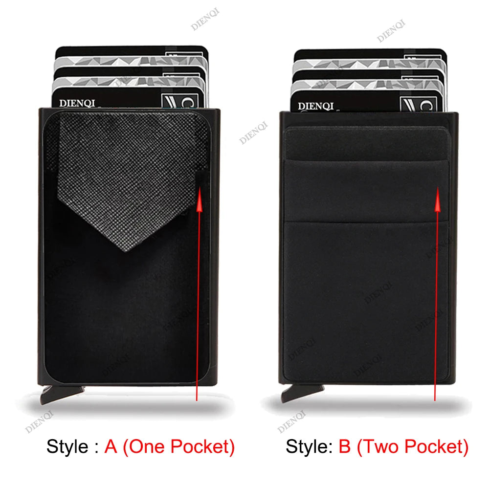 Multi Bank Credit Card Holder Men's Wallet RFID Business Anti-theft Slim Thin Wallet Men Money Card Bag Male Purses Walet Fo Men