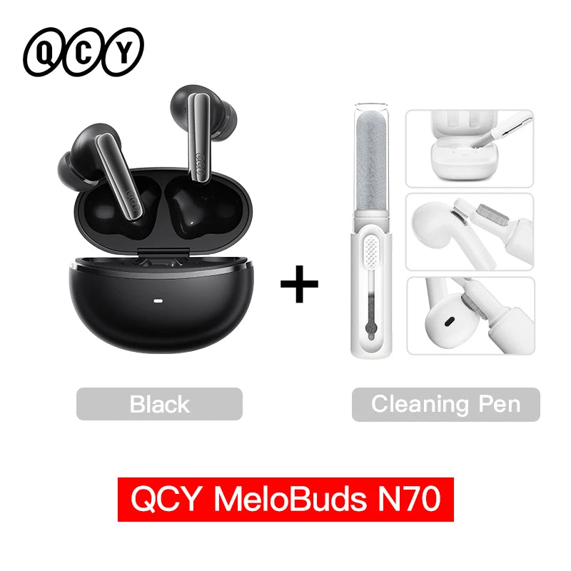 QCY HT18 Wireless Earbuds Bluetooth 6.0 with Hi-Res LDAC, Adaptive ANC, Dual-Driver Design, and In-Ear Detection - ShopHub