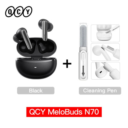 QCY HT18 Wireless Earbuds Bluetooth 6.0 with Hi-Res LDAC, Adaptive ANC, Dual-Driver Design, and In-Ear Detection - ShopHub