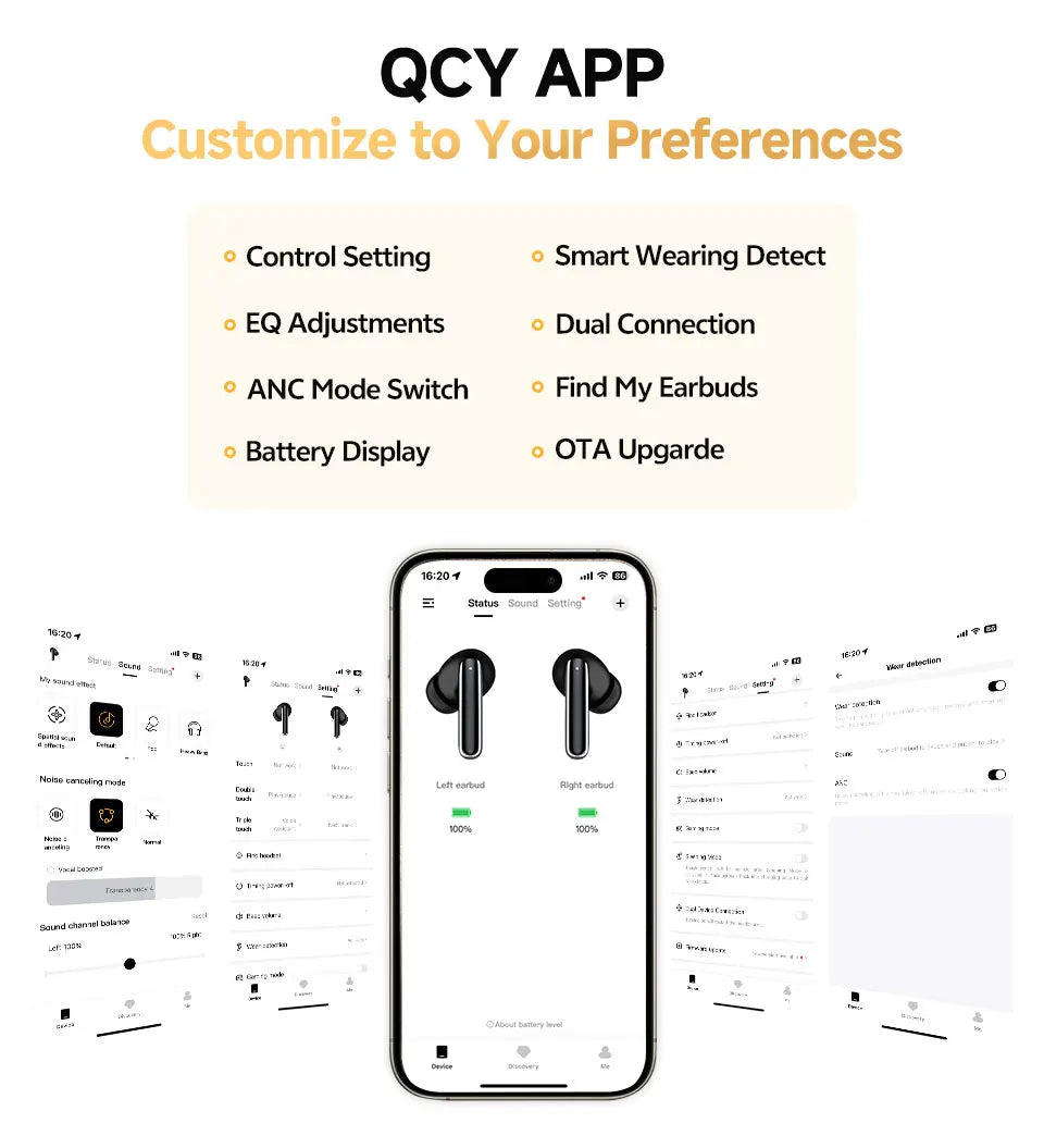 QCY MeloBuds Pro ANC Earphones with 46dB Hybrid ANC, 6 Mics, Hi-Res LDAC, and 34H Playtime - ShopHub