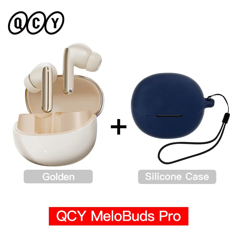 QCY MeloBuds Pro ANC Earphones with 46dB Hybrid ANC, 6 Mics, Hi-Res LDAC, and 34H Playtime - ShopHub