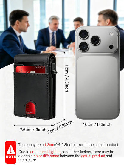 Carbon Fiber Wallet Magnetic Card Holder RFID Automatic Pop Up Case Id Bank Credit Cardholder Money Bag Bifold Wallets for Men