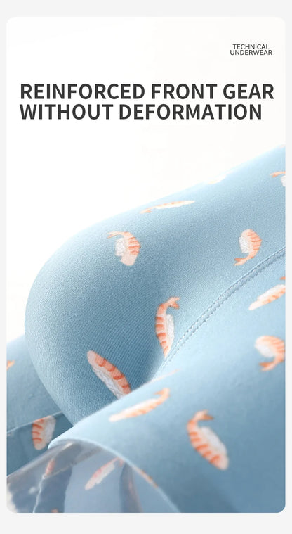 MiiOW Men's Underwear Set 3Pcs Antibacterial Funny Printed Boxers Briefs - ShopHub