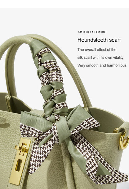 FOXER Women's Handbag Split Leather Shoulder Bag 2026 Fashion Lady Crossbody Bag Light Luxury Commuter Bucket Bag as Gift