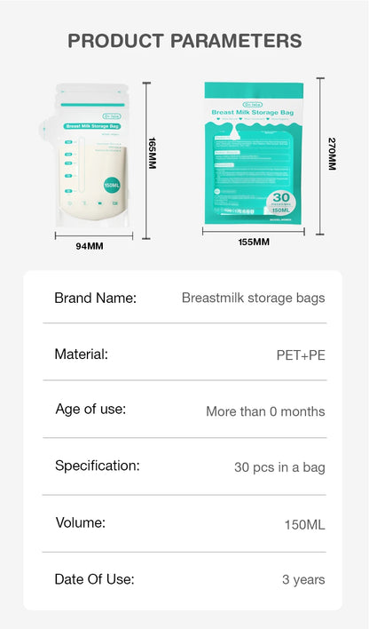 Dr.Isla Breast Milk Storage Bag 10/30Pcs 150/250ML Disposable