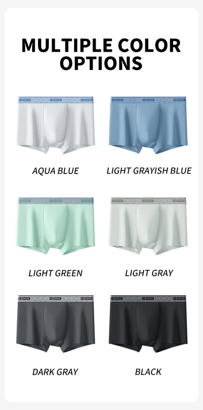 MiiOW Ice Silk Men's Underwear 4Pcs Boxer Trunks - ShopHub