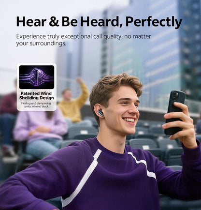 QCY MeloBuds N70 Wireless Earphones with Hybrid Adaptive ANC, Hi-Res Sound, and 50Hrs Battery Life - ShopHub